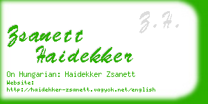 zsanett haidekker business card